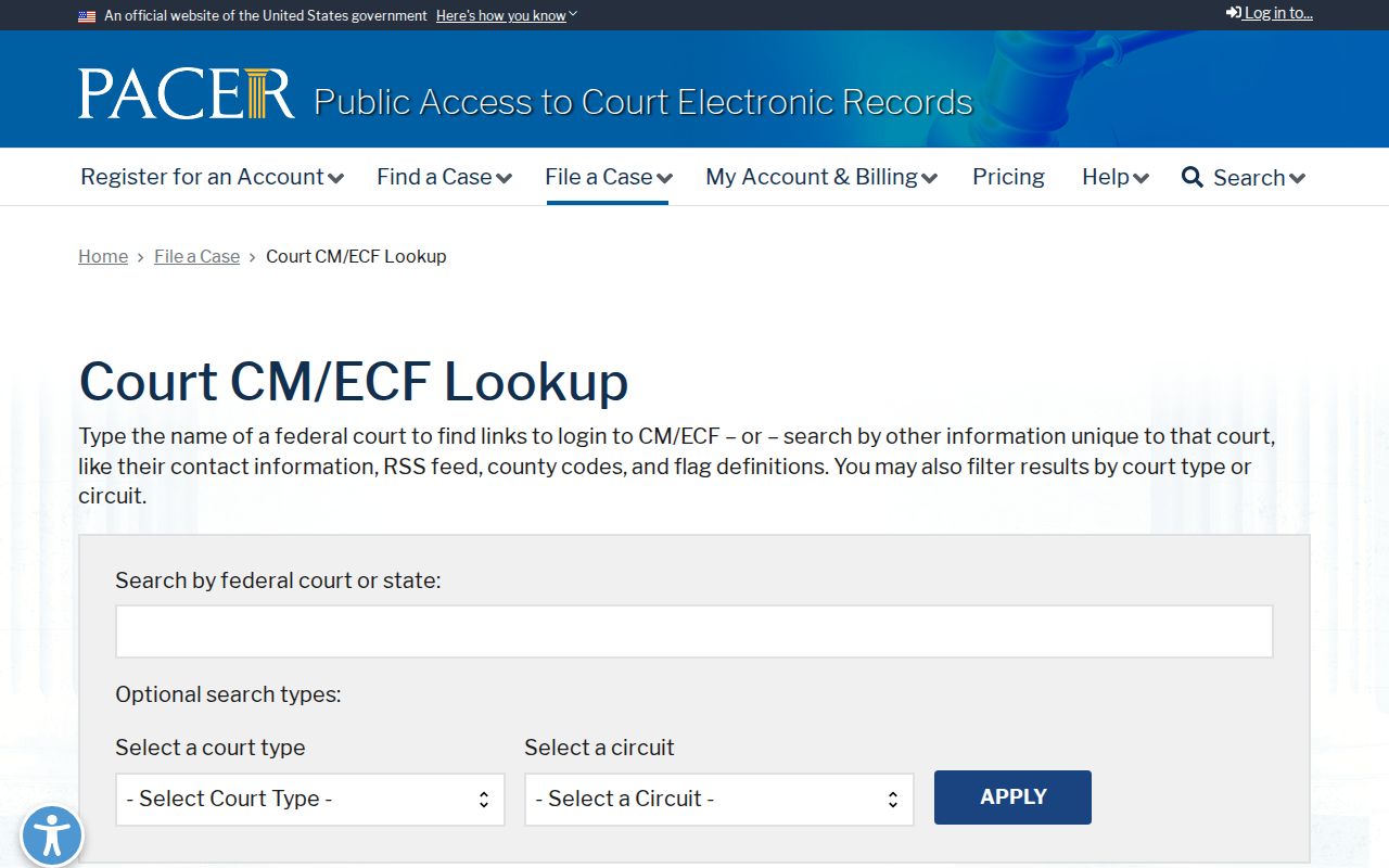 Hardeman County federal case search with the PACER court lookup