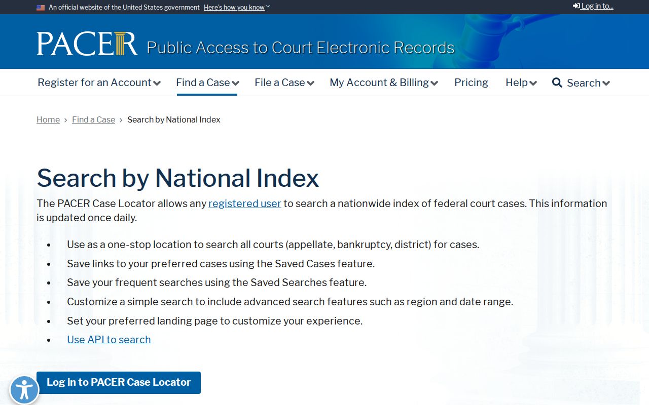 Hardeman County federal docket search in the PACER national index