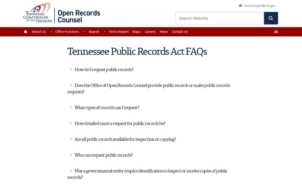 Hardeman County court records Tennessee open records guidance