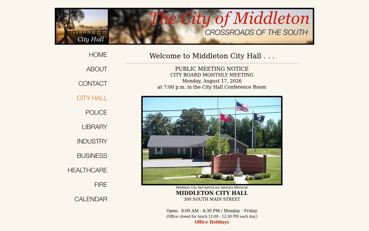 Middleton court records City Hall source