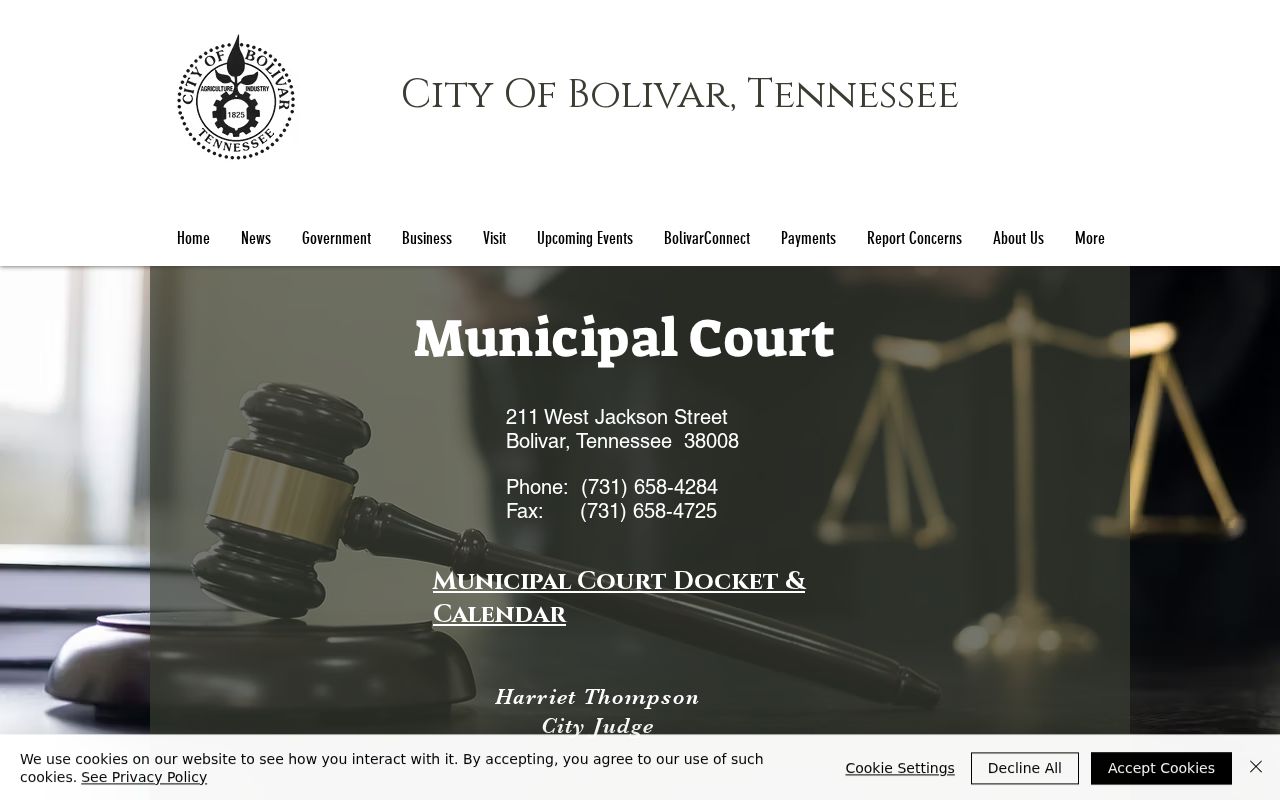 Hardeman County traffic court records Bolivar Municipal Court