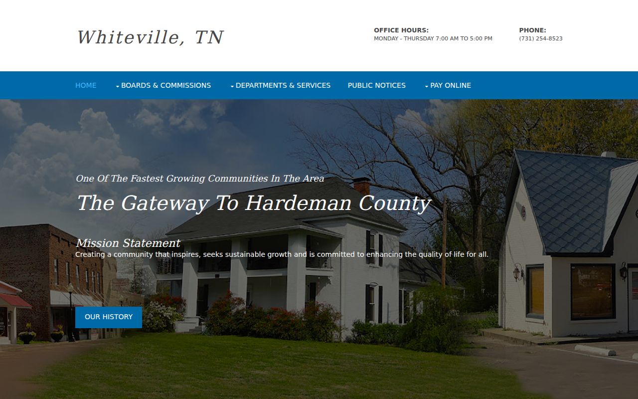 Official Whiteville town home page